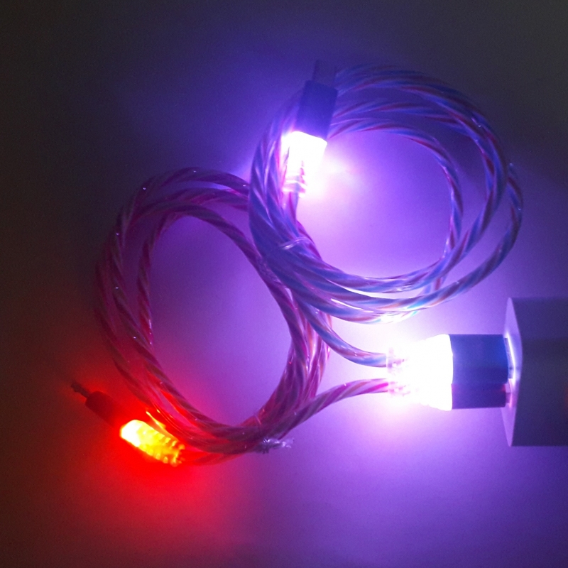 Кабель microUSB с LED подсветкой